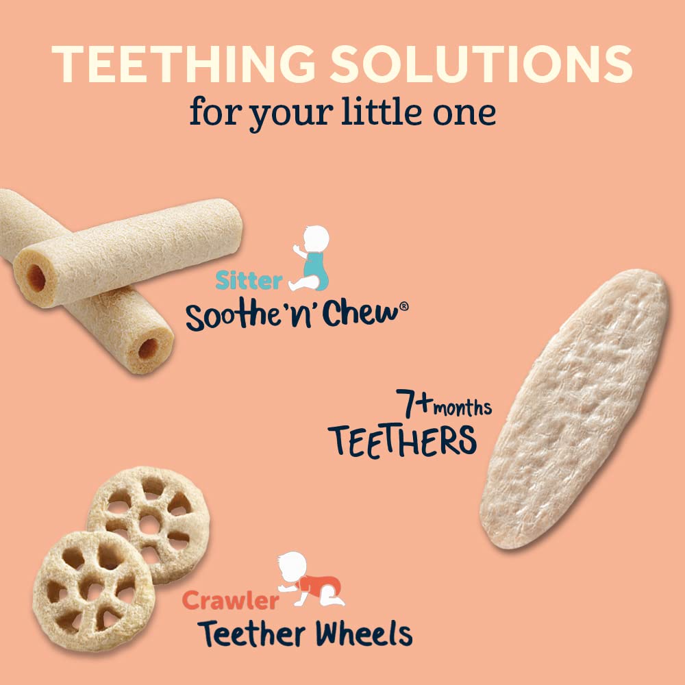 Gerber Snacks For Baby Teethers, Gentle Teething Wafers, Banana Peach, 1.7 Ounce, 12 Count (Pack Of 6)