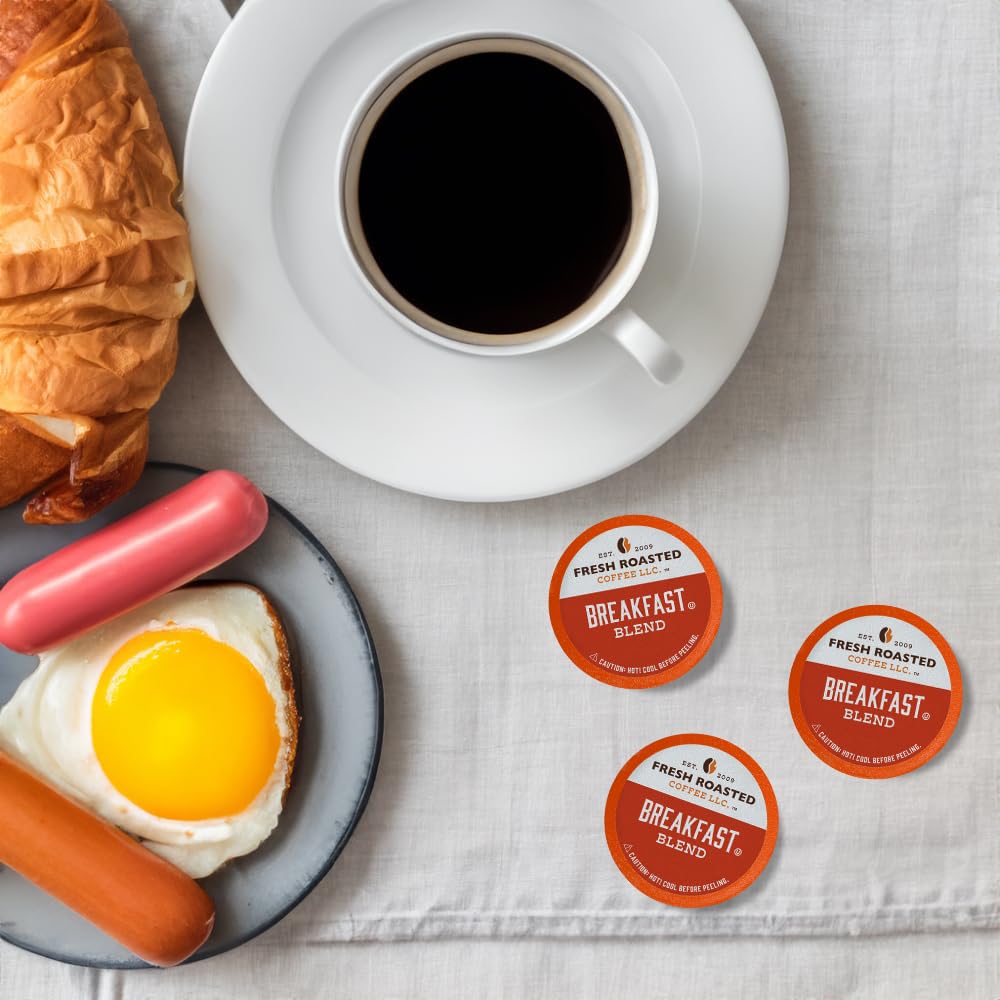 Fresh Roasted Coffee, Breakfast Blend, Light Roast, Kosher, K-Cup Compatible, 72 Pods