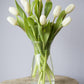 Kabloom Flowers -Valentine'S Day Collection - 20 White Tulips With Vase, Gift For Birthday, Sympathy, Anniversary, Get Well, Tha