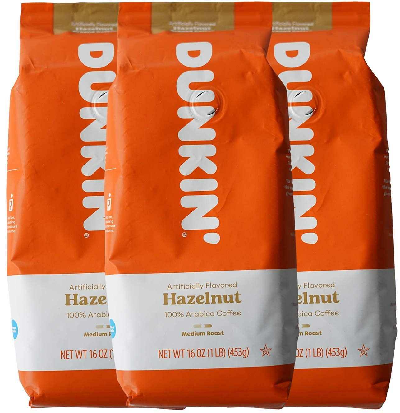 eRaiyan Hazelnut Ground Bean Coffee, Medium Roast, 100% Arabica, 3LB - 48 Ounce (1lb Pack of 3)