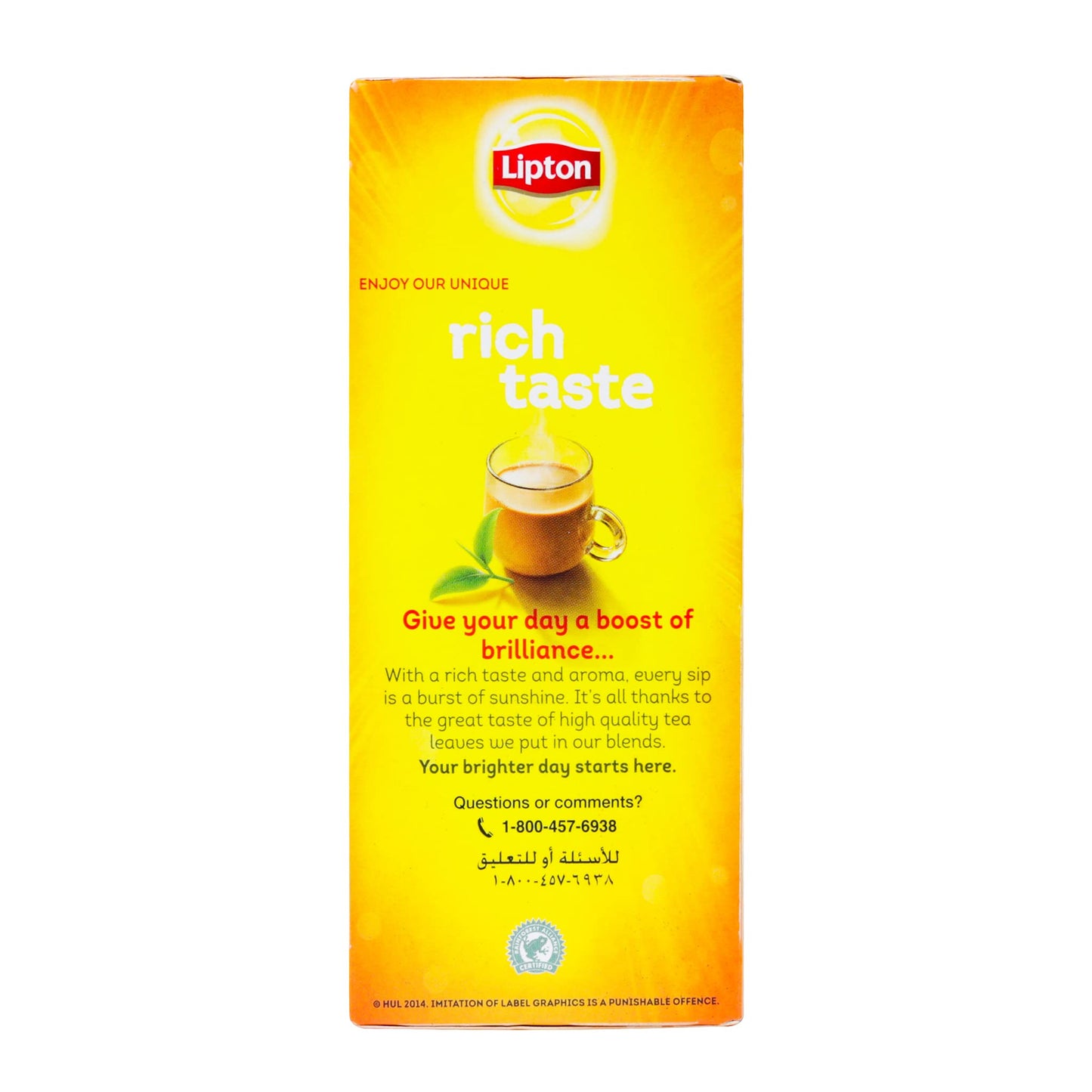 Lipton Yellow Label Black Tea Bags, International Blend, Premium Quality, 200 Grams (Pack of 1)