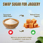 Danodia Foods Organic Jaggery Cubes, 1 lb (450g), Pure & Natural Sweetener, Vegan, Gluten-Free, Brown