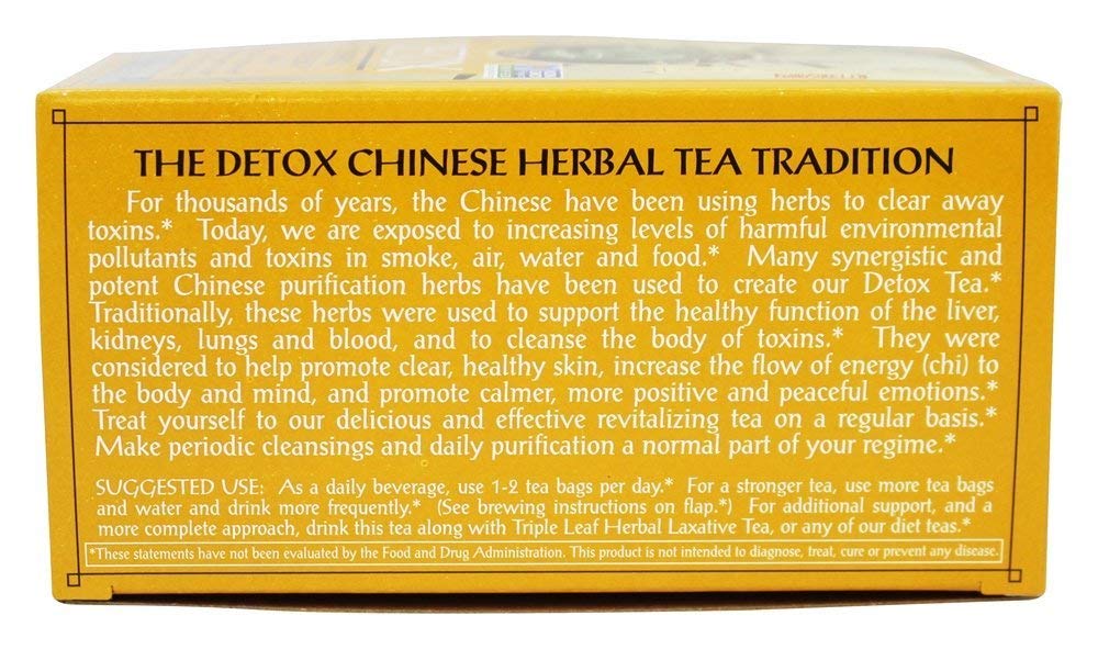 Triple Leaf Natural Herbal Tea, Detox 20 Bags (Pack Of 2)