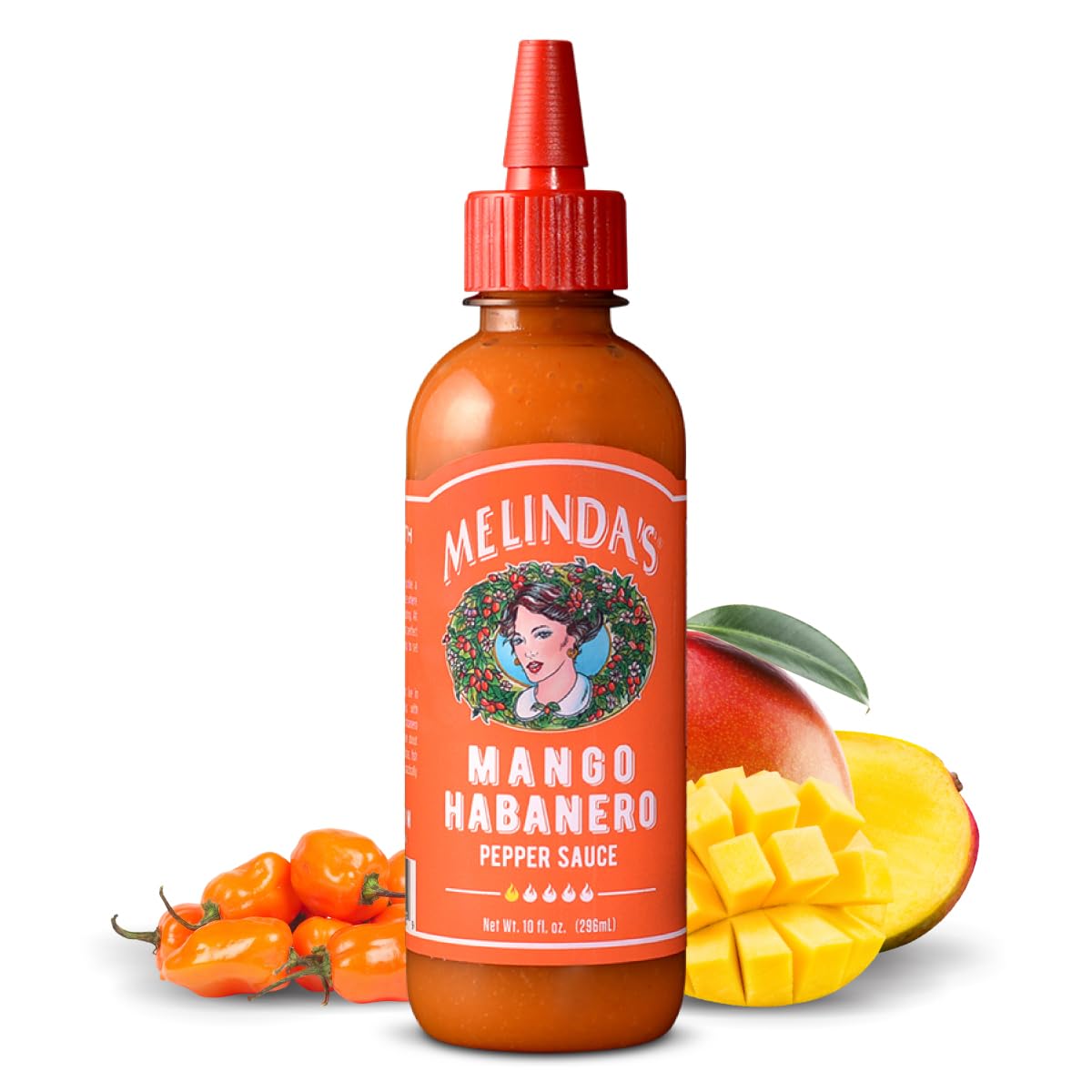 Melindas Mango Habanero Hot Sauce - Sweet & Mild Hot Sauce - Mango Habanero Sauce Made With Fresh Ingredients, Real Mango, Haban