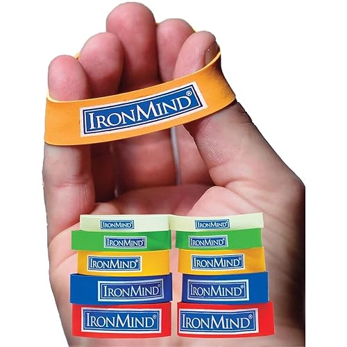 Ironmind Expand-Your-Hand Bands 10 Pack: Kiss Elbow Pains Goodbye - Prevent, Rehab, Reduce Pain From Tennis Elbow, Carpal Tunnel