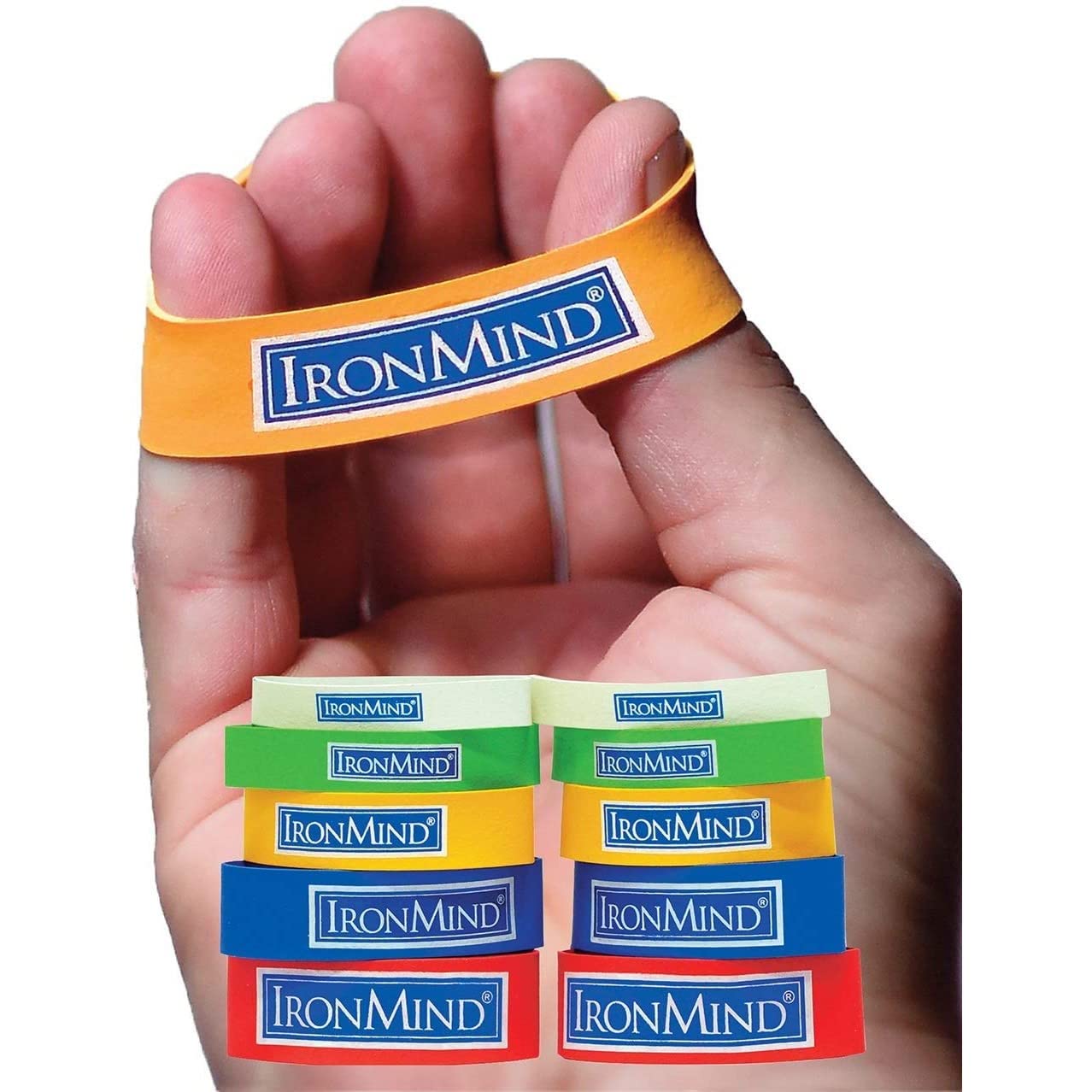Ironmind Expand-Your-Hand Bands 10 Pack: Kiss Elbow Pains Goodbye - Prevent, Rehab, Reduce Pain From Tennis Elbow, Carpal Tunnel