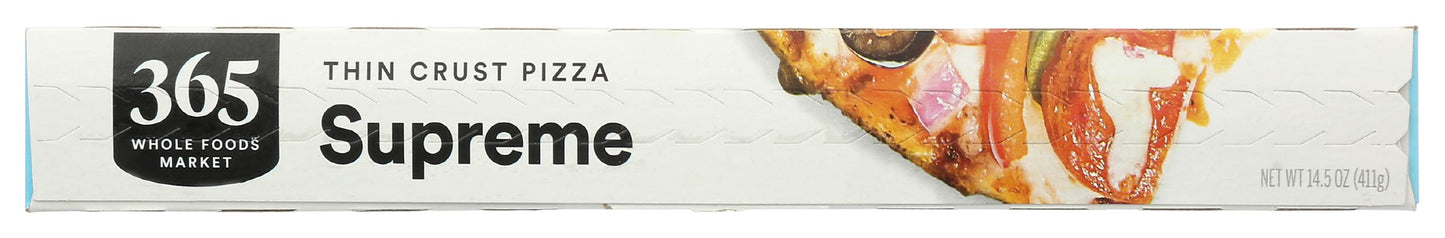 365 By Whole Foods Market, Supreme Thin Crust Pizza, 14.5 Ounce