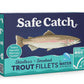 Safe Catch Smoked Rainbow Trout Fillets, Skinless & Boneless, Mercury Tested, 4 oz (Pack of 12)