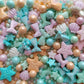 Homankit Mermaid Sprinkle Sweets Sprinkles For Baking Dessert Cupcake Cake Topper Starfish Shell Pearl Mermaid Candy Mix 3.53 Ounces Multicolor