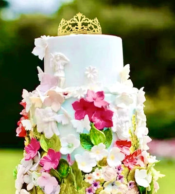 Vintage Princess Crown Cake Topper Decoration For Boys And Girls, Cake Decorations For Weddings (Gold 1)