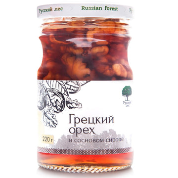 Walnuts In Pine Cone Syrup Russian Forest Natural And Healthy Dessert 220G/ 7.76Oz