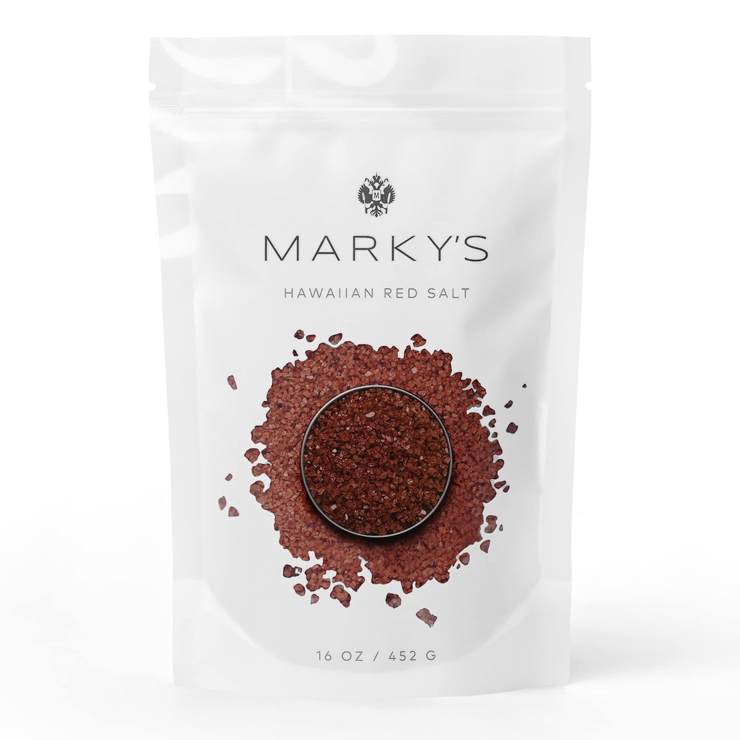 MARKY'S Alaea Red Sea Salt - 100% Natural Medium Coarse, 16 Ounce (1 lb), Gourmet Hawaiian Flavor, Ideal for Cooking and Seasoning