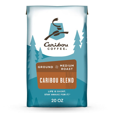 Caribou Coffee, Medium Roast Ground Coffee - Caribou Blend 20 Ounce Bag - Packaging May Vary