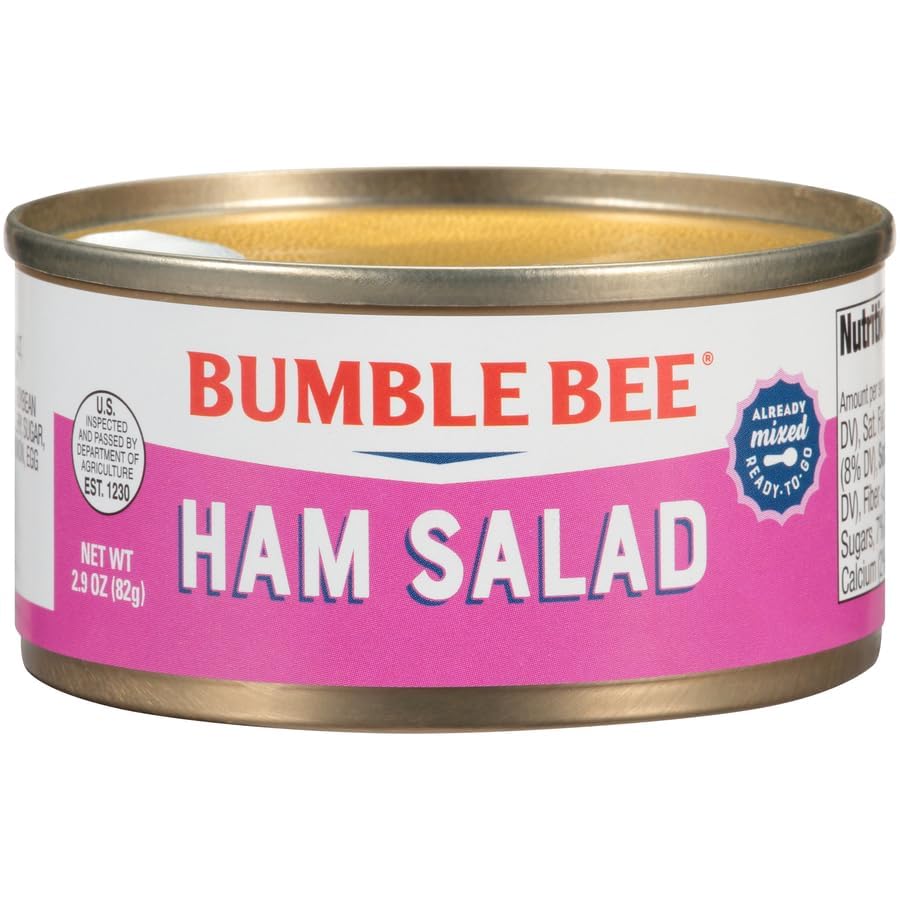 Bumble Bee Snack On The Run Ham Salad With Crackers Kit, 3.5 Oz (Pack Of 12) - Ready To Eat, Spoon Included - Shelf Stable & Convenient Protein Snack