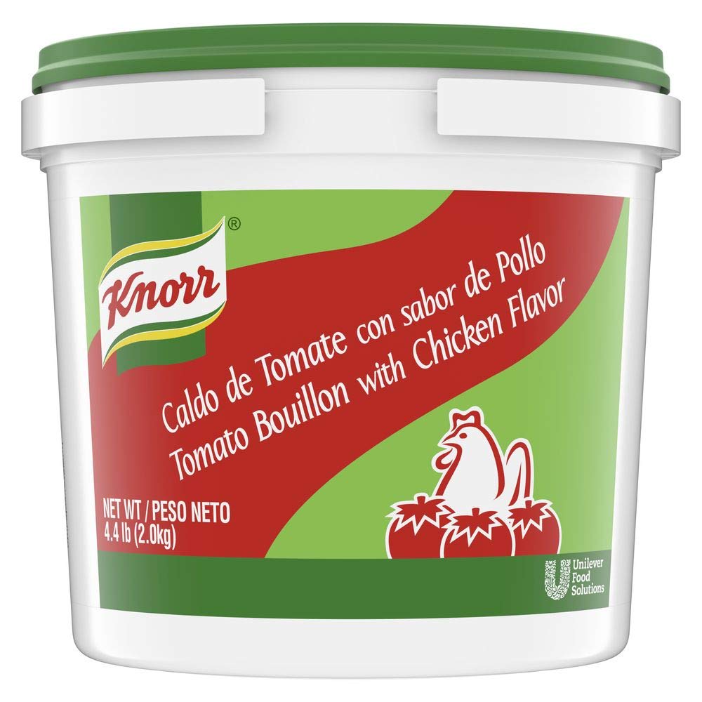 Knorr Professional Caldo De Tomate, Tomato Bouillon With Chicken Flavor Granulated Base, Bouillon As A Base, Marinade, Flavor Enhancer, Shelf Stable Convenience, 0G Trans Fat, 4.4 Lbs (Pack Of 1)