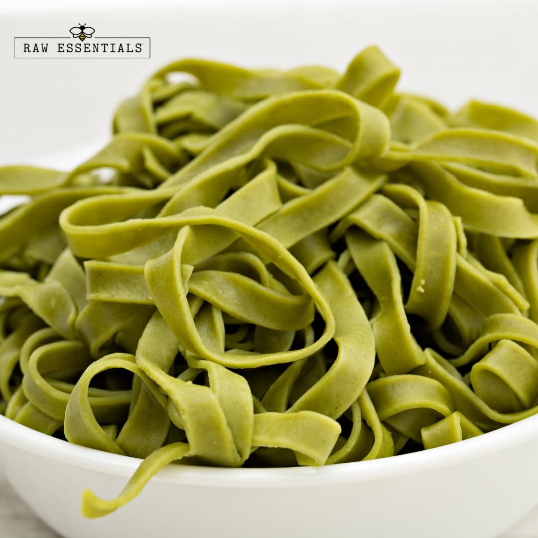 Raw Essentials Dried Spinach Powder - Mild And Earthy - Add To Baked Goods, Pasta Dough, Soups, Sauces, And Dips - Non-Gmo, Glut
