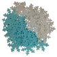Homankit 50Pcs Edible Cupcake Toppers Snowflakes For Cake Decorating Christmas Winter Frozen Birthday Party Decoration Blue And