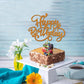 Crseniny Happy Birthday Cake Topper,Orange Glitter Birthday Sign Cake Decorations,Anniversary Party/Birthday Party Decoration Su
