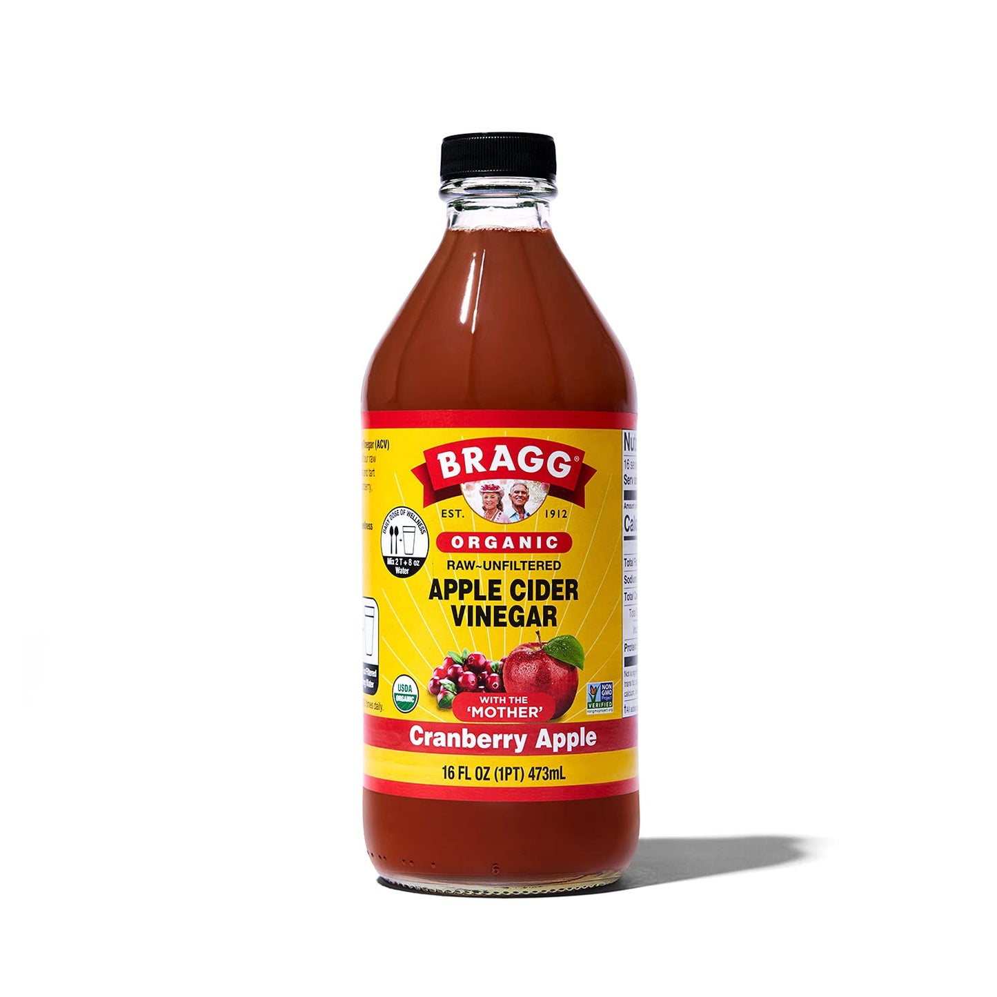 Bragg Organic Apple Cider Vinegar Cranberry Apple Blend With The Mother - 16 Fl Oz - Raw And Unfiltered