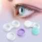 Qvvq 12Pcs Contact Lens Case, Contact Lens Box Left/Right Eyes Holder Container, Outdoor Mini Contact Lens Soak Storage Kit For