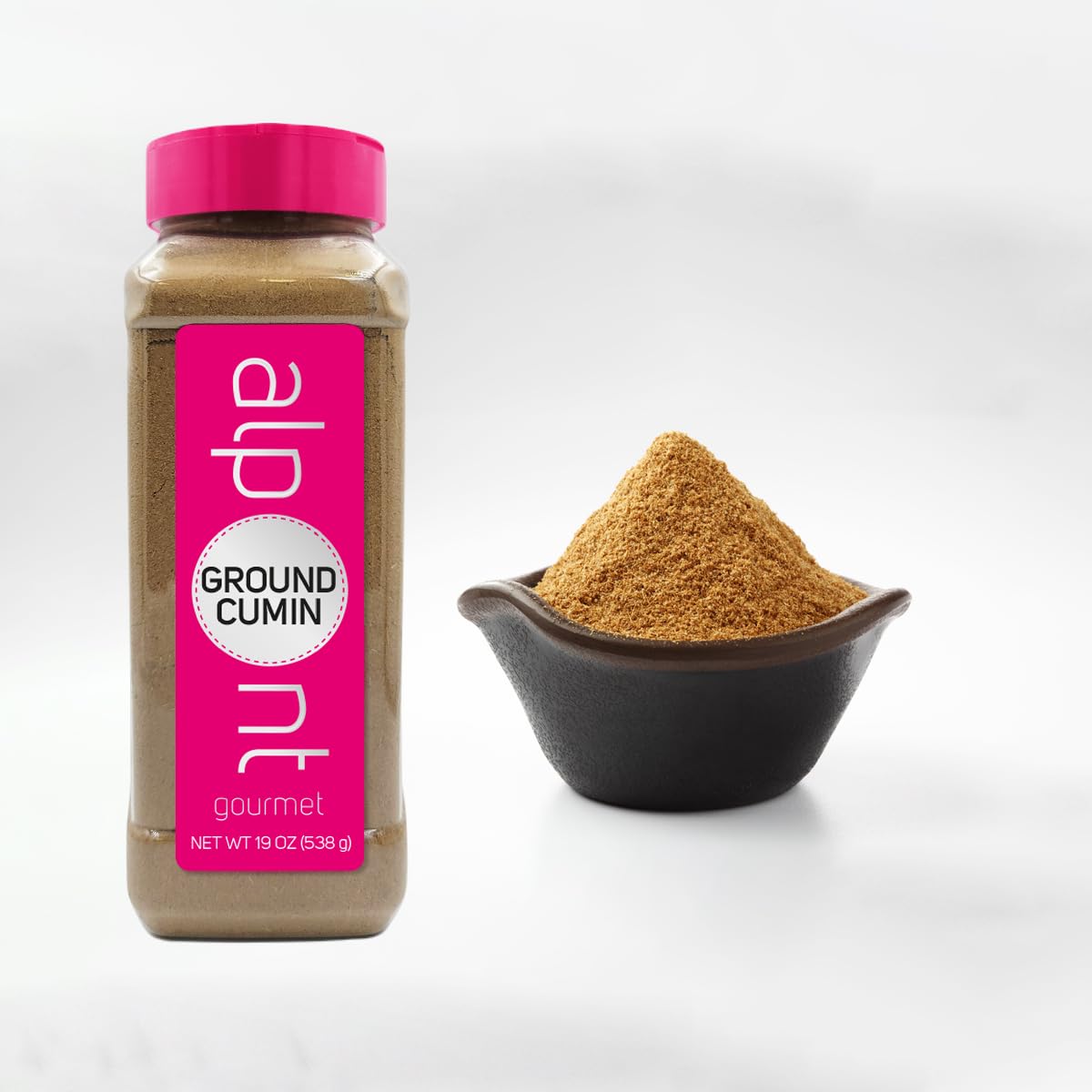 Alpont Gourmet Ground Cumin - 19Oz (538G), All Natural, Non-Gmo, Packed To Keep It Fresh, Premium Quality