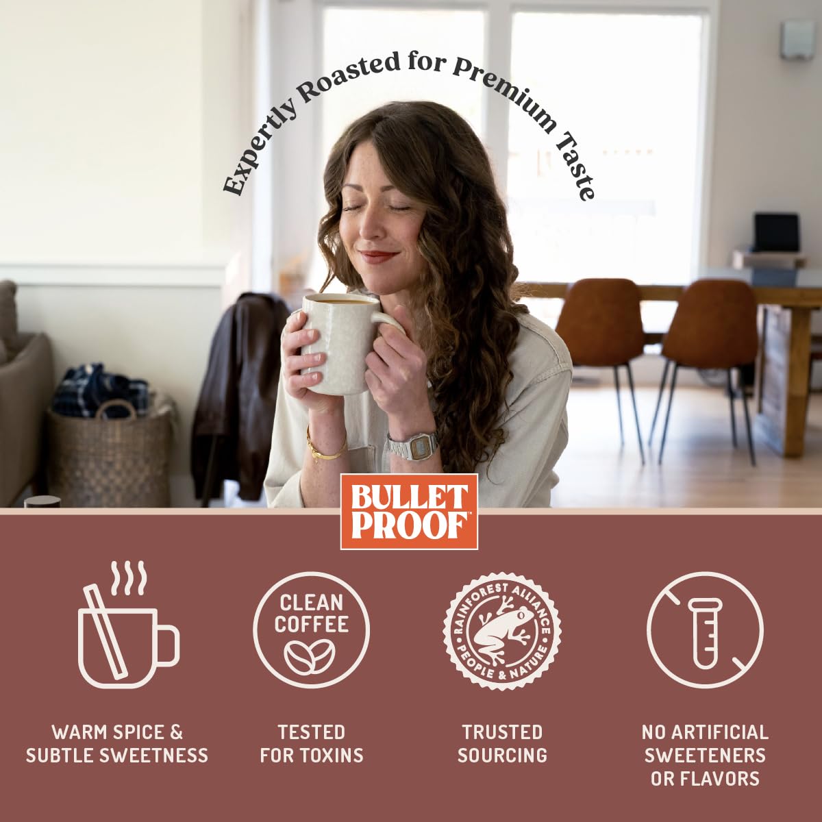 project pieceproof Cinnamon & Vanilla Flavored Ground Coffee  10 Ounces  Medium Roast  Clean Coffee Tested for Toxins  No Artificial Flavors  100% Arabica Beans