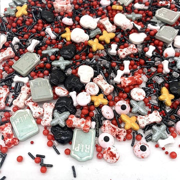 Halloween Sprinkles I 3.5Oz I Orange And Black Sprinkles I Eye, Bone Sprinkles I Cake Cupcake Toppers Cookie Dessert Sprinkles D