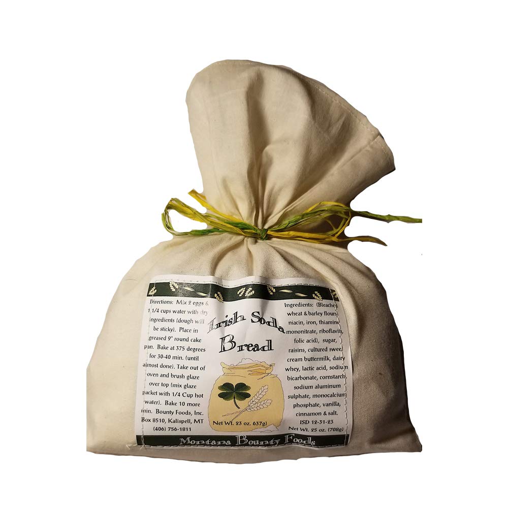Bounty Foods Irish Soda Bread Mix 23 Oz – Handcrafted In Montana, Traditional Recipe, Rustic Artisan Quick Bread Kit In Western-Style Bag, Great For St. Patricks Day, Just Add Buttermilk Or Water