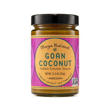 Maya Kaimal Goan Coconut Sauce 12.5 Oz Mild Indian Simmer Sauce With Tropical Coconut And Tamarind. Vegan Gluten Free Non-Gmo Pr