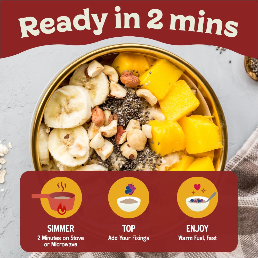 Easy Morning Quick Oats  Sugar Free Mix Of Organic Ingredients  Quick Rolled Oats, Chia Seeds, Flax Seeds, Amaranth, Teff  Pr