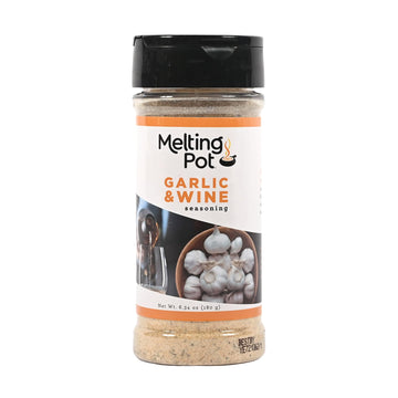 The Melting Pot Garlic & Wine Seasoning – Savory Garlic Seasoning Blend from The Melting Pot Restaurants for Meat, Seafood & Popcorn, 6.34 oz (Pack of 1)