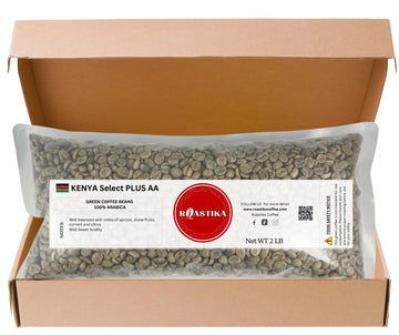 Roastika - Kenya Plus AA - 2lb - Premium Green Coffee Bean - single Origin - Unroasted Coffee Bean