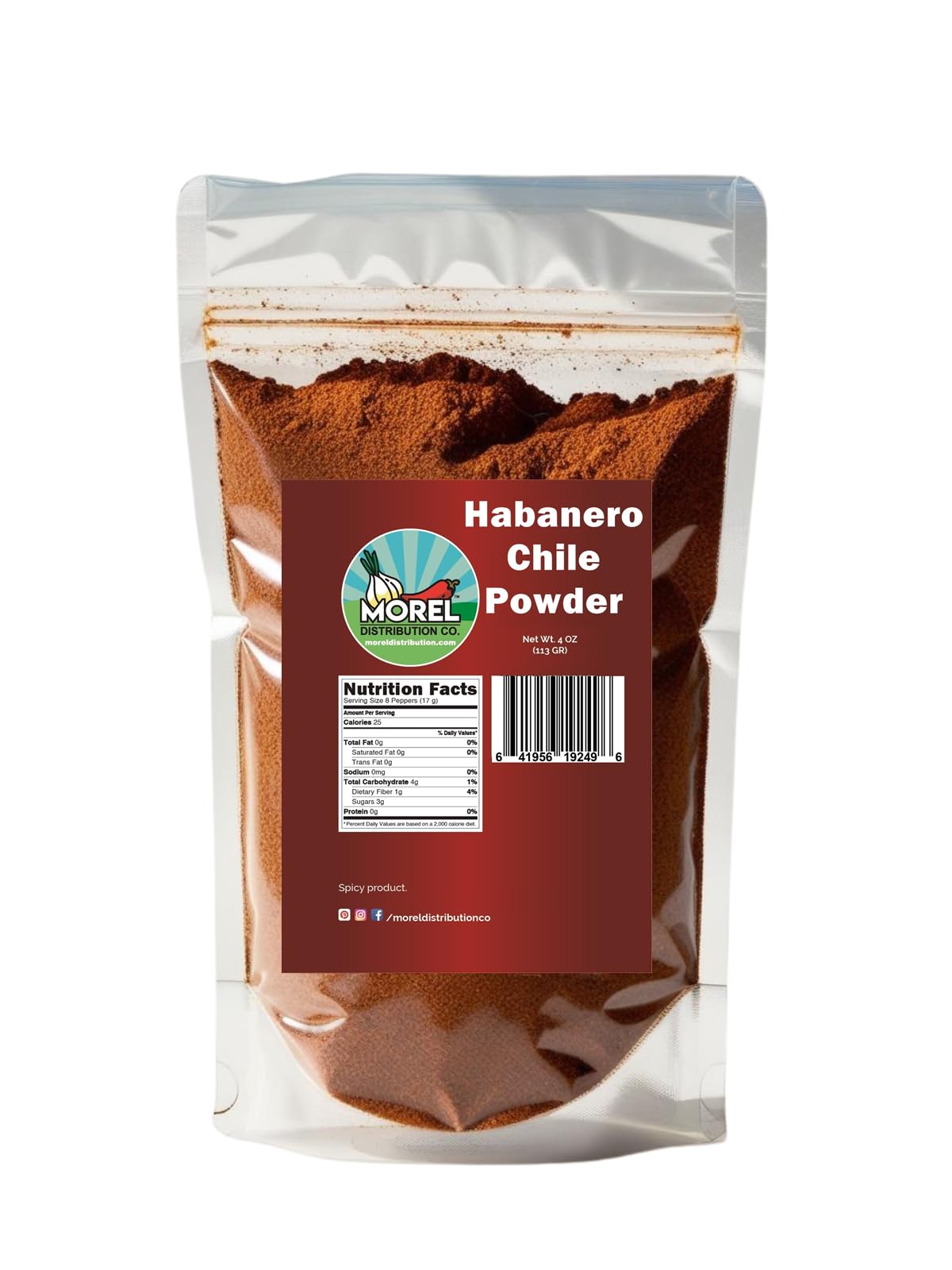 Habanero Chile Powder - Ground Habanero Pepper 4 oz and 1 lb (4, Ounces)