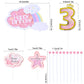Kawailay Baby Boy 3St Birthday Cake Decoration Set Third Birthday Cake Topper With Rainbow Clouds Stars Cake Picks Three Year Ol