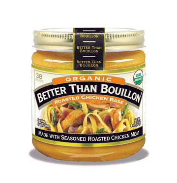 Better Than Bouillon Organic Roasted Chicken Base, 8-Ounce Jar (Pack of 6), USDA Organic, 38 Servings per Jar