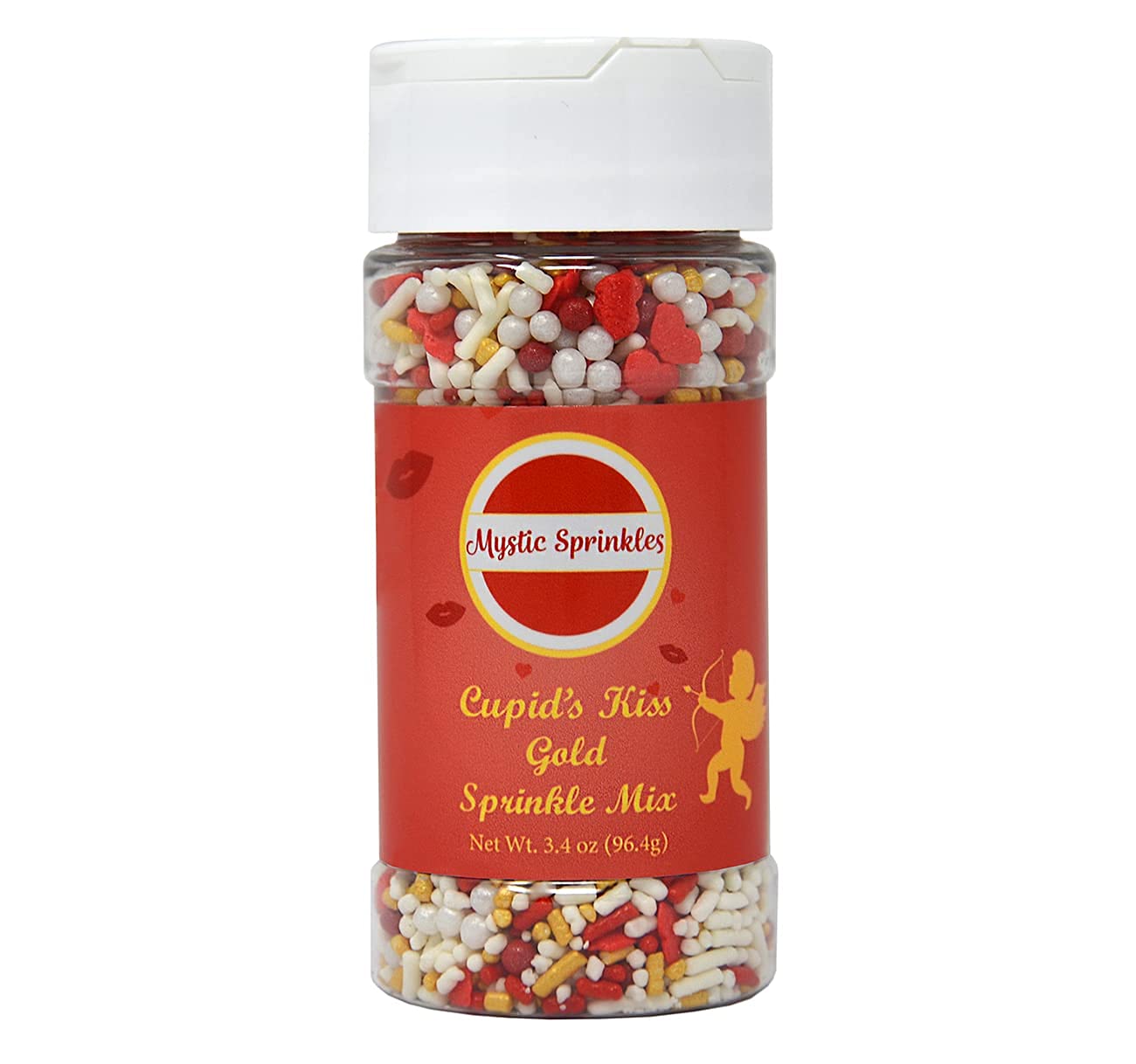 Mystic Sprinkles Valentine's Day Sprinkle Mixes (Cupid's Kiss In Gold 3.4oz)