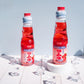 Ramune Japanese carbonated soft drink MARBLE SODA Fun and Nostalgia, Strawberry Flavor Pack of 6