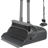 Kelamayi Broom And Dustpan Set For Home, Office, Indoor&Outdoor Sweeping, Stand Up Broom And Dustpan (Black&Gray)