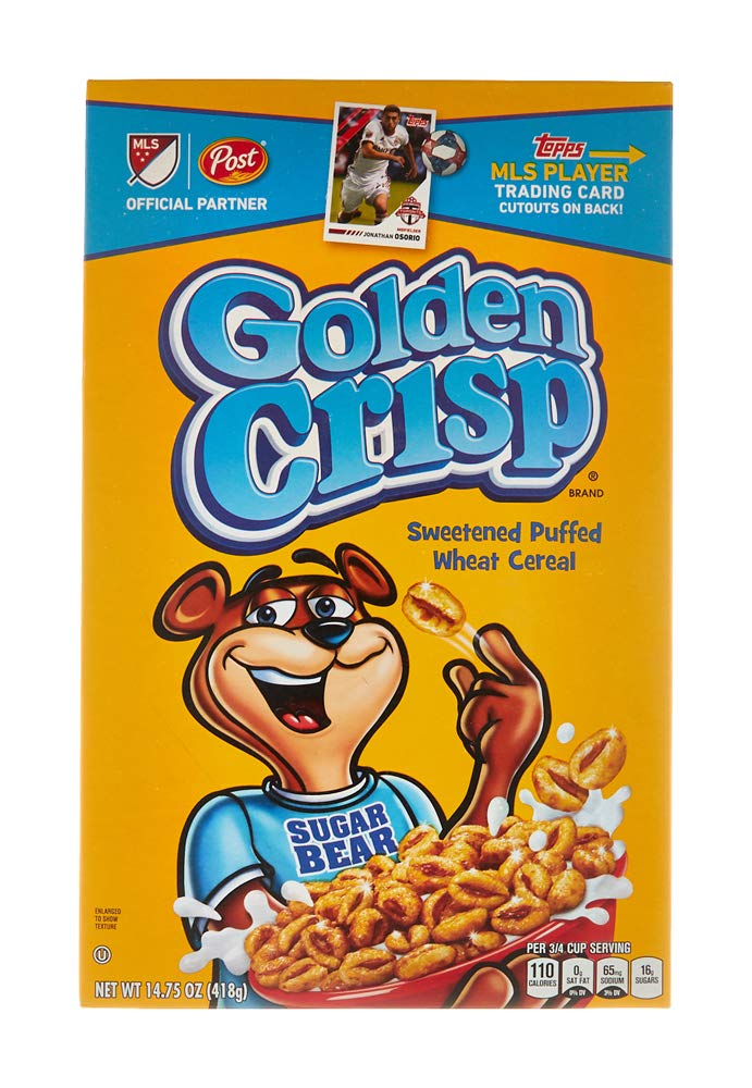 Golden Crisp Breakfast Cereal, Sweetened Puffed Wheat Cereal, 14.75 OZ Box