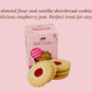 Shubh Kitchen Almond Raspberry Cookies - Gourmet Jam-Filled, Egg-Free & Vegetarian, 6 oz Pack, Handmade, Red & Light Brown