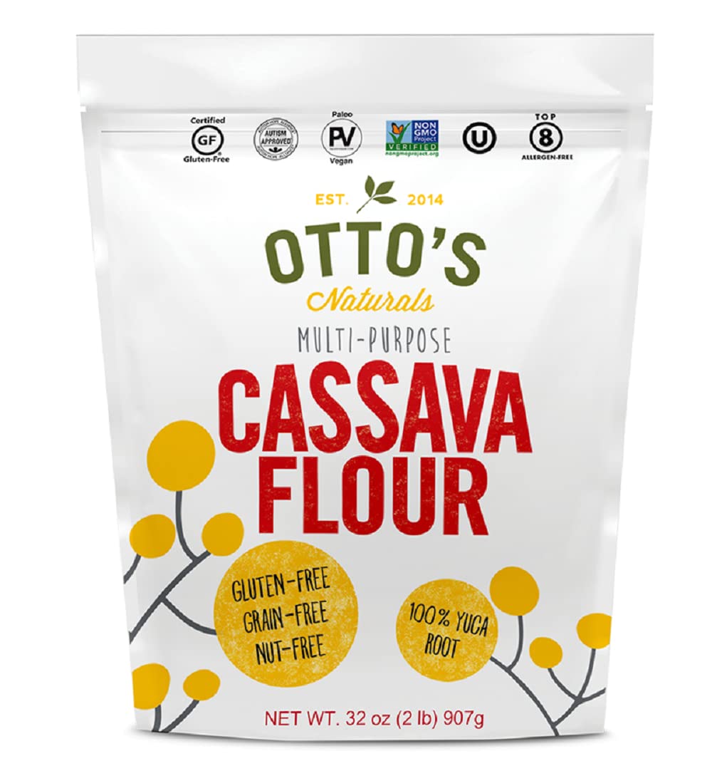 Otto'S Naturals Cassava Flour, Gluten Free And Grain-Free Flour For Baking, Certified Paleo & Non-Gmo Verified, Made From 100% Y
