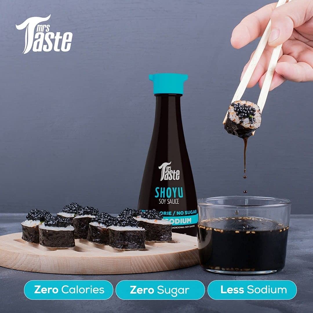 Mrs Taste Sugar Free Soy Sauce, Zero Calories, Low Sodium, Zero Sugar, Keto Friendly, Paleo Friendly, Shoyu Soy, Condiments And