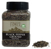 Pride Of India Black Pepper Ground - Pack of 6 - 7oz Medium Dual Sifter Jar - Fresh & Preservatives Free