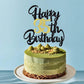 Klionjor 35th Birthday Cake Topper - Black Gold Glitter Cardboard Decoration