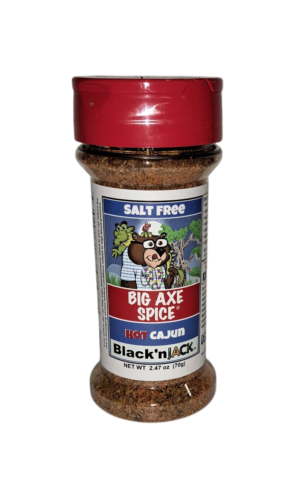 Big Axe Spice BLACK'NJACK - Cajun, Blackening Seasoning Salt Free, Gluten Free, Sugar Free, Preservative Free - Vegan, Kosher & 