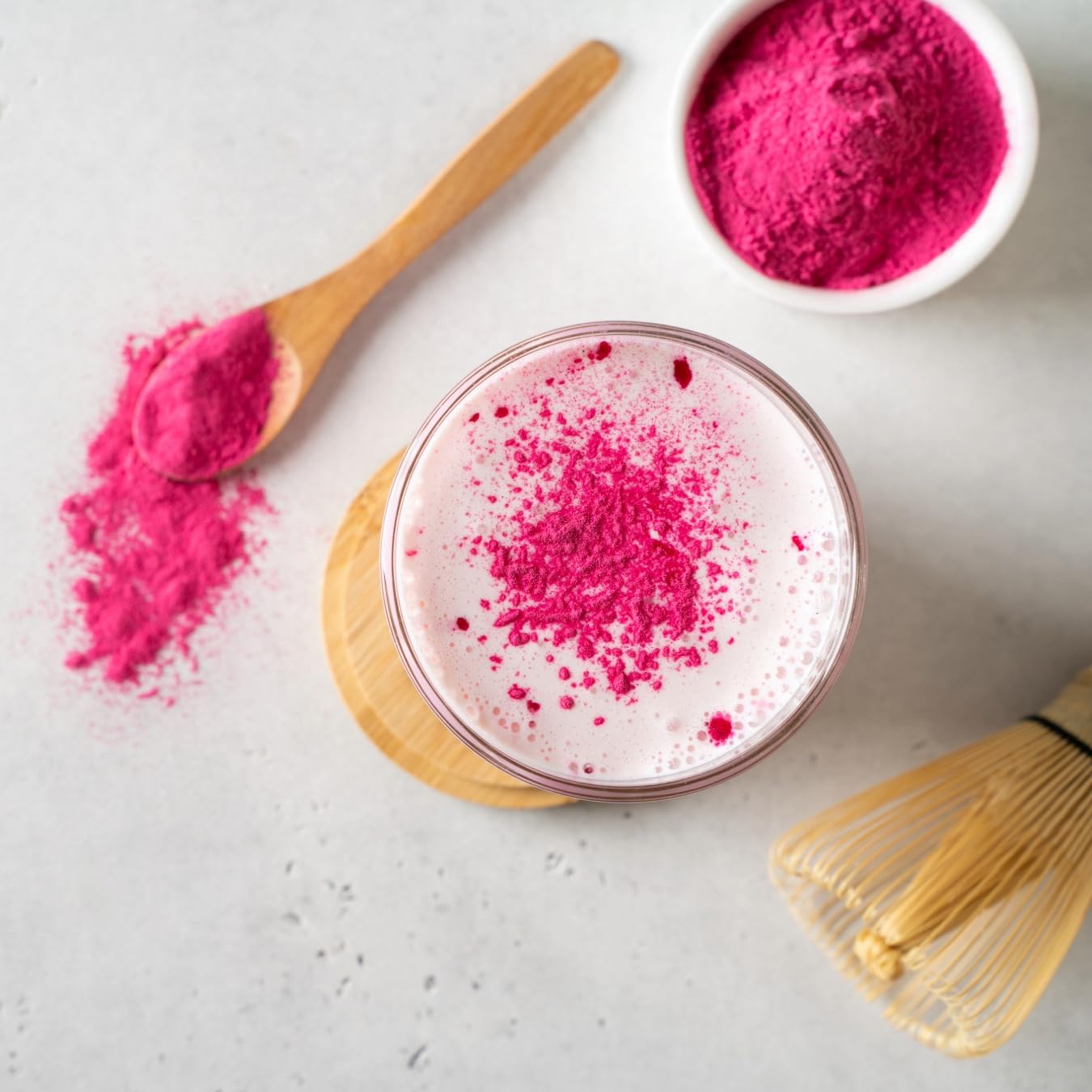 Dragon Fruit Powder, Pitahaya Pitaya Powder, Pure All Natural For Baking, Flavoring, Smoothies, Beverage, 8 Oz