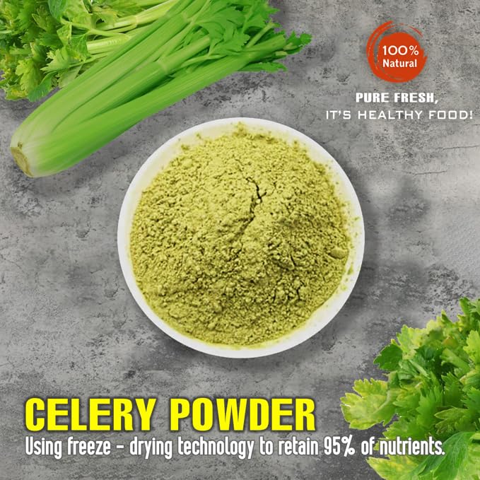 Celery Powder 2.47 Oz (70G) Vietfarmfood: Freeze-Dried Extracted From 100% Pure, Sugar-Free. Used To Mix Mixed Drinks Fresh Frui