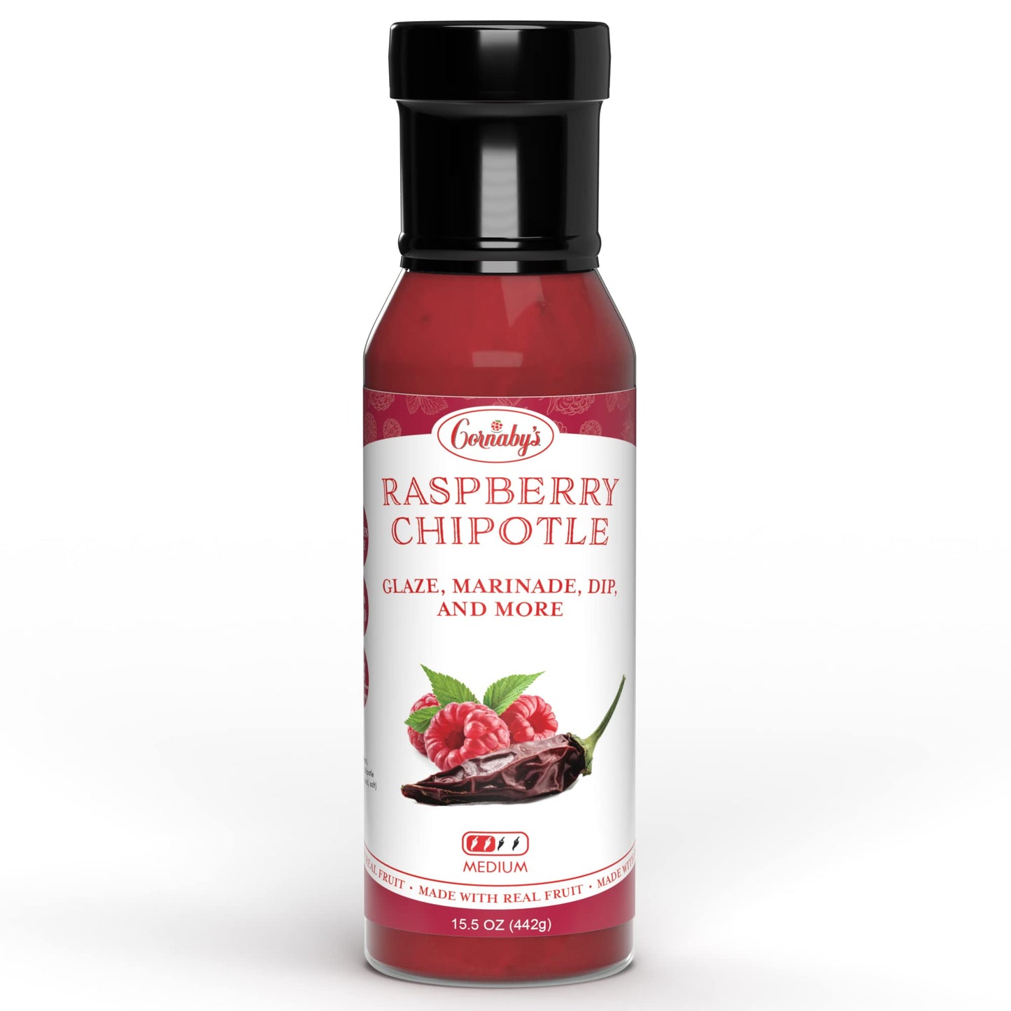 Cornabys Raspberry Chipotle Spicy Sauce (14.9 Oz.) Pack Of 1 | Perfect Combination Of Sweet And Spicy | Smoky Grilling Sauce For
