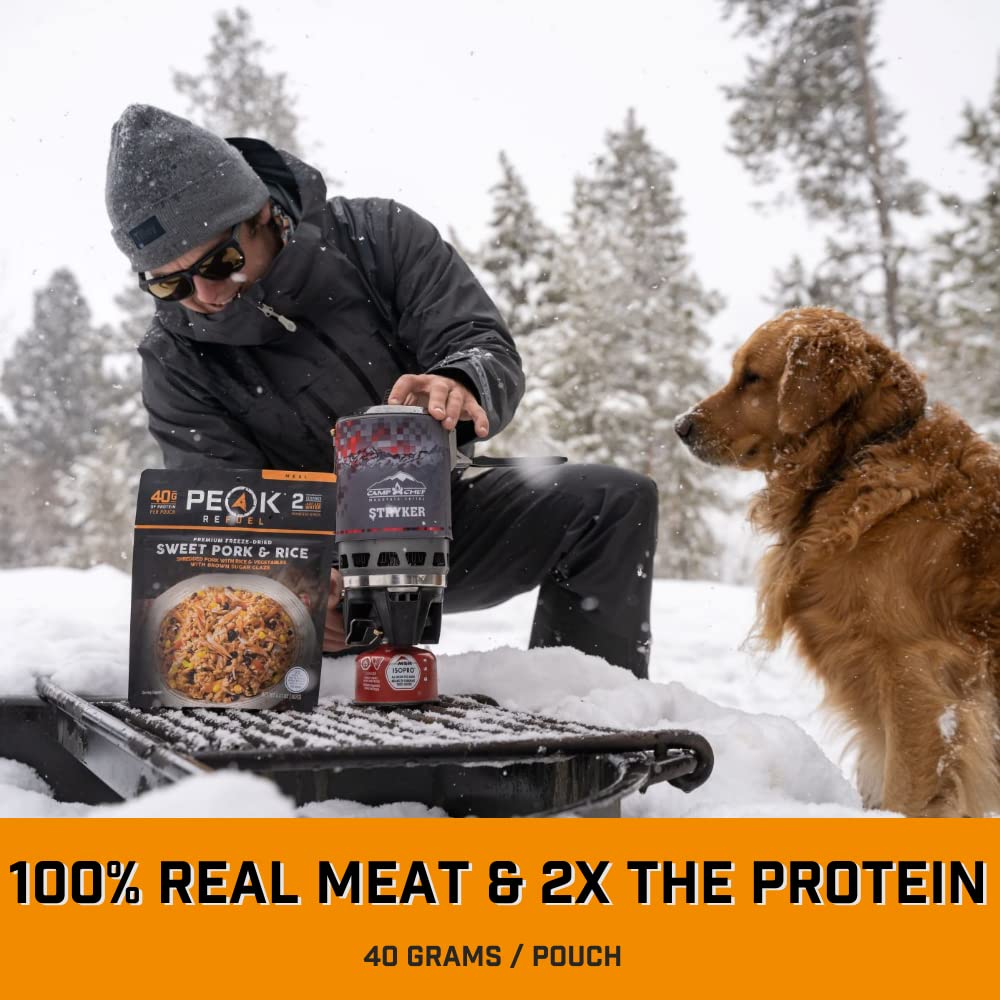 Peak Refuel Sweet Pork & Rice | Enhanced Freeze Dried Camping Food | Backpacking & Hiking Mre Meals | Just Add Water | 100% Real Meat | 40G Of Protein | 2 Serving Pouch