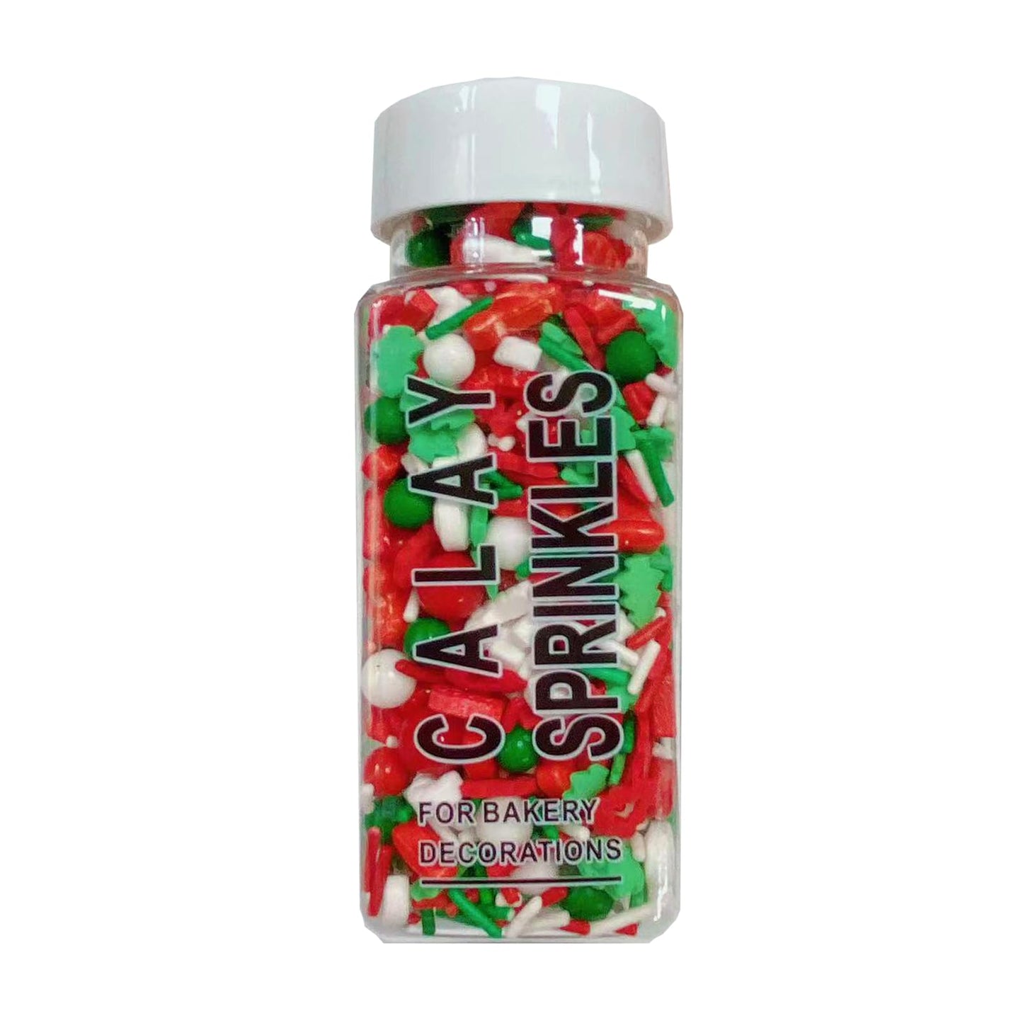 Sentovac Christmas Santa Claus Tree Sprinkle Red Green Mix Sprinkles Edible for Cake Decorating Cookie Cupcake Topper Baking Dec